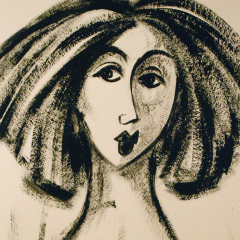 b/w face #1