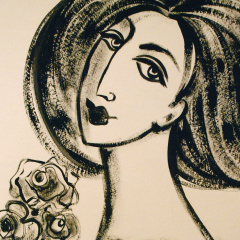 b/w face #2