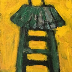 Vintage Green Bar Stool, View No. 1