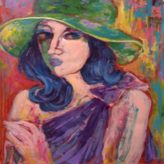 Girl in the green hat
