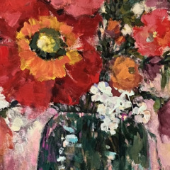 Bouquet in the glass jar