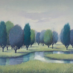 Trees and Stream in Greens